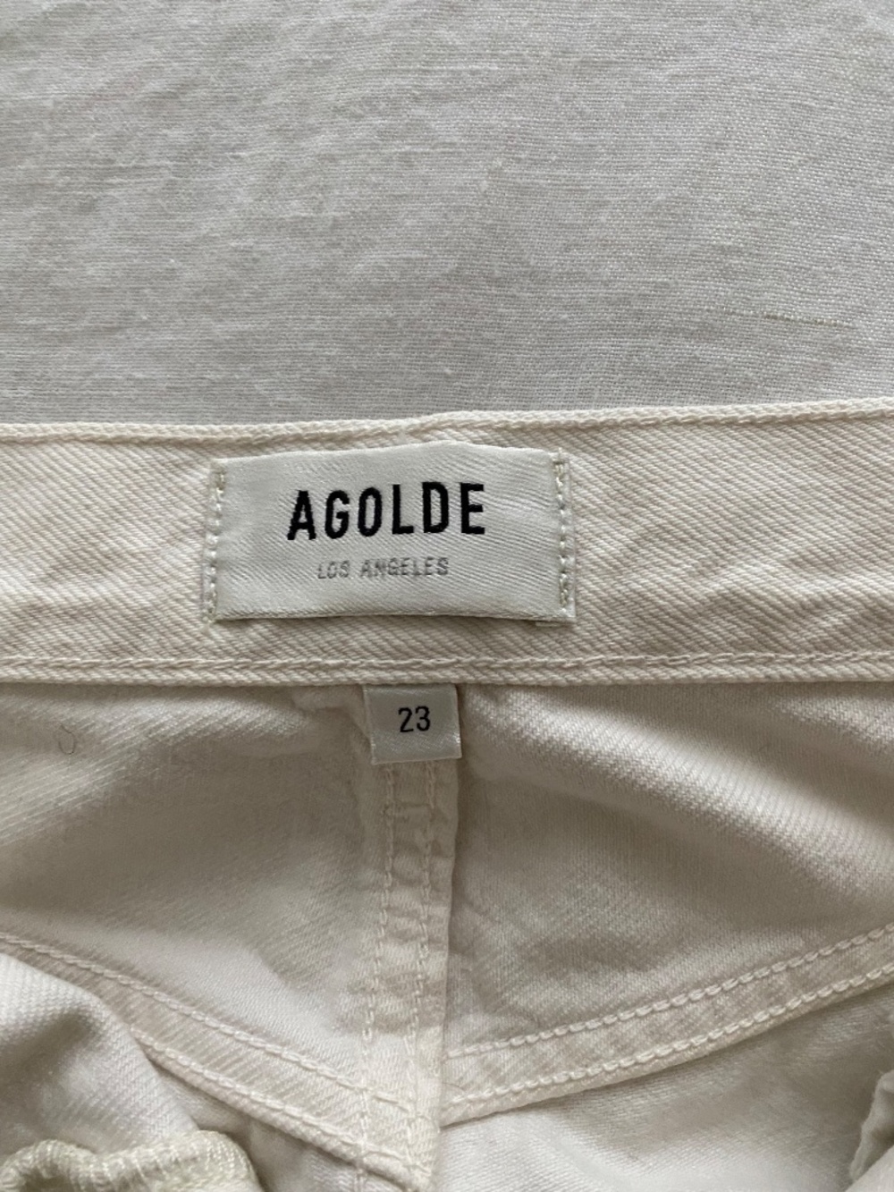 AGOLDE 90's Pinch Jeans - Ecru- Size 23 - Picture 5 of 10